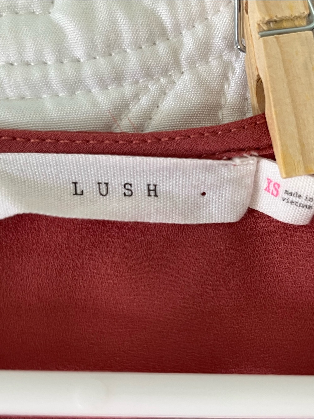 Lush Women’s V-Neck Blouse in Dusty Rose Size XS - Picture 3 of 11